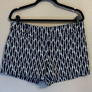 Loft - Navy & White Textured Shorts 6